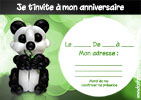 invitation anniversaire panda