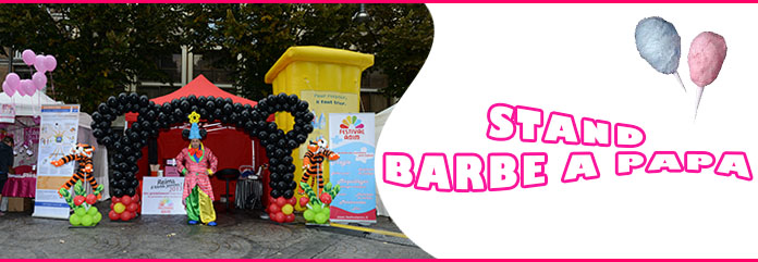 animation barbe a papa et pop corn